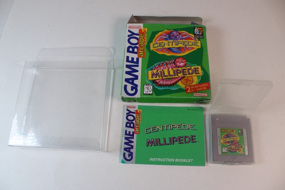 Nintendo Game Boy Arcade Classics 2 Centipede & Millipede Game With Box & Manual